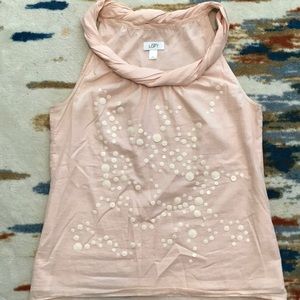 LOFT Sequined Embellished Sleeveless Top
